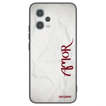 Picasee Μαύρη θήκη σιλικόνης για Xiaomi Redmi Note 12 5G - Amor