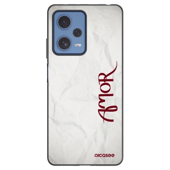 Picasee Μαύρη θήκη σιλικόνης για Xiaomi Redmi Note 12 Pro 5G - Amor