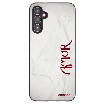 Picasee Μαύρη θήκη σιλικόνης για Samsung Galaxy A14 4G A145R - Amor