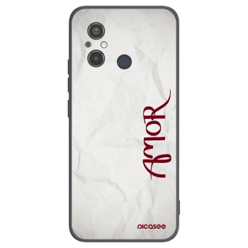 Picasee Μαύρη θήκη σιλικόνης για Xiaomi Redmi 12C - Amor