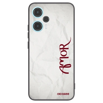 Picasee Μαύρη θήκη σιλικόνης για Xiaomi Poco F5 - Amor