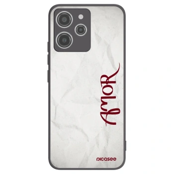 Picasee Μαύρη θήκη σιλικόνης για Xiaomi Redmi 12 4G - Amor