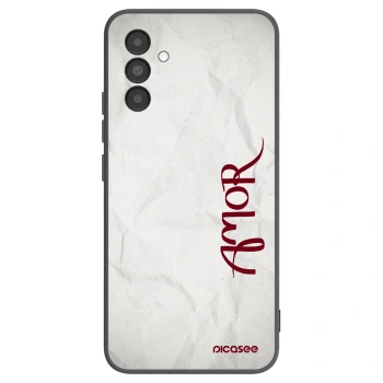 Picasee Μαύρη θήκη σιλικόνης για Samsung Galaxy A04s A047F - Amor