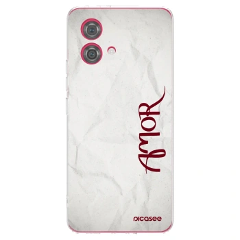 Picasee διαφανής θήκη σιλικόνης Motorola Moto G84 5G - Amor