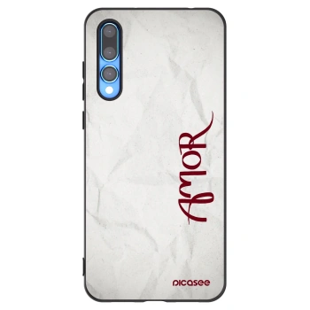 Picasee Μαύρη θήκη σιλικόνης για Huawei P20 Pro - Amor