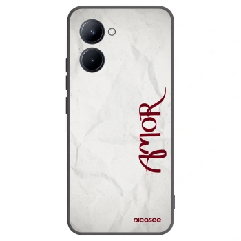 Picasee Μαύρη θήκη σιλικόνης για Realme C33 (2023) - Amor