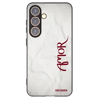 Picasee Μαύρη θήκη σιλικόνης για Samsung Galaxy S24 S921B 5G - Amor