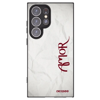 Picasee Μαύρη θήκη σιλικόνης για Samsung Galaxy S24 Ultra S928B 5G - Amor