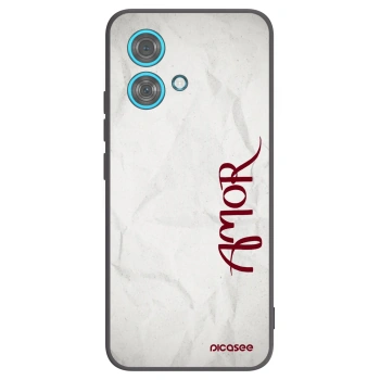 Picasee Μαύρη θήκη σιλικόνης για Motorola Edge 40 Neo - Amor