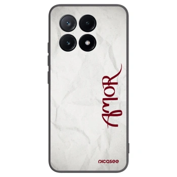 Picasee Μαύρη θήκη σιλικόνης για Xiaomi Poco X6 Pro - Amor