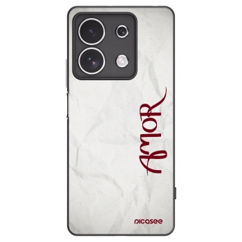 Picasee Μαύρη θήκη σιλικόνης για Xiaomi Redmi Note 13 4G - Amor