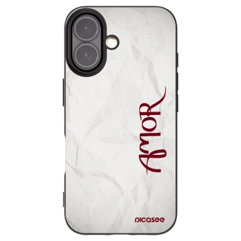 Picasee Μαύρη θήκη σιλικόνης για Apple iPhone 16 - Amor