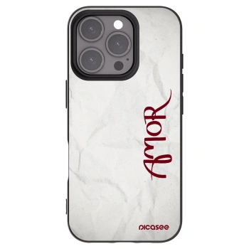Picasee Μαύρη θήκη σιλικόνης για Apple iPhone 16 Pro - Amor