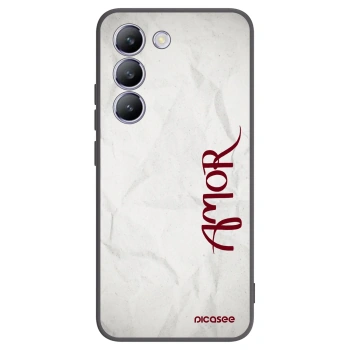 Picasee Μαύρη θήκη σιλικόνης για Vivo V40 SE 5G - Amor
