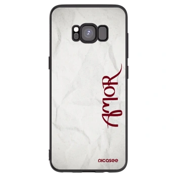 Picasee Μαύρη θήκη σιλικόνης για Samsung Galaxy S8 G950F - Amor