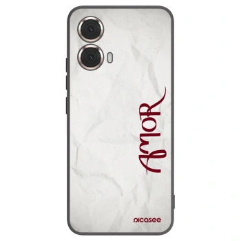 Picasee Μαύρη θήκη σιλικόνης για Motorola Moto G85 - Amor