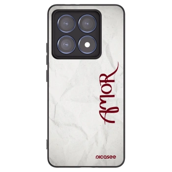 Picasee Μαύρη θήκη σιλικόνης για Xiaomi 14T Pro - Amor