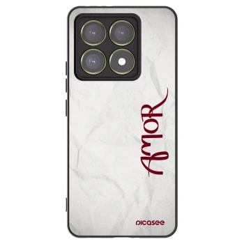 Picasee Μαύρη θήκη σιλικόνης για Xiaomi 14T - Amor
