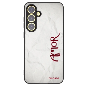 Picasee Μαύρη θήκη σιλικόνης για Samsung Galaxy S24 FE S721B - Amor