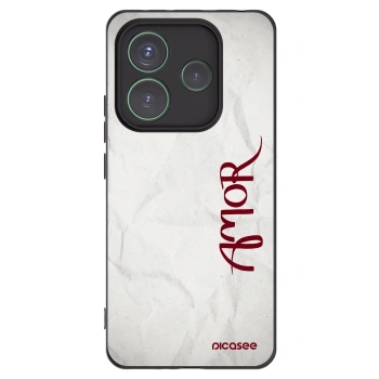Picasee Μαύρη θήκη σιλικόνης για Xiaomi Redmi Note 14 5G - Amor
