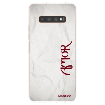 Picasee διαφανής θήκη σιλικόνης Samsung Galaxy S10 Plus G975 - Amor