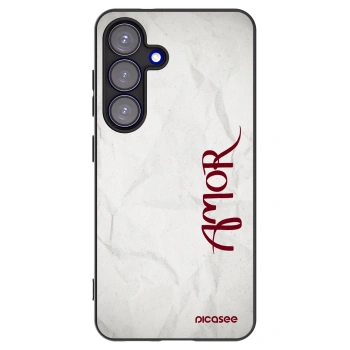 Picasee Μαύρη θήκη σιλικόνης για Samsung Galaxy S25 5G - Amor