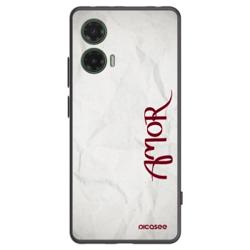 Picasee Μαύρη θήκη σιλικόνης για Motorola Moto G35 5G - Amor