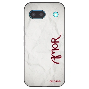 Picasee Μαύρη θήκη σιλικόνης για Google Pixel 8a - Amor