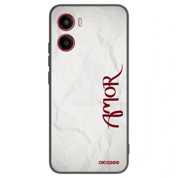 Picasee Μαύρη θήκη σιλικόνης για Motorola Moto G05 - Amor