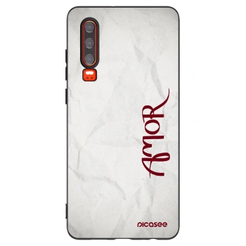 Picasee Μαύρη θήκη σιλικόνης για Huawei P30 - Amor