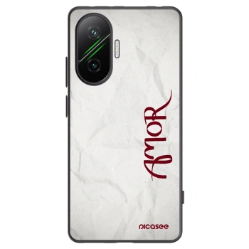 Picasee Μαύρη θήκη σιλικόνης για Xiaomi Poco F7 Pro 5G - Amor