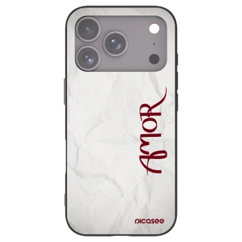 Picasee Μαύρη θήκη σιλικόνης για Apple iPhone 17 Pro - Amor