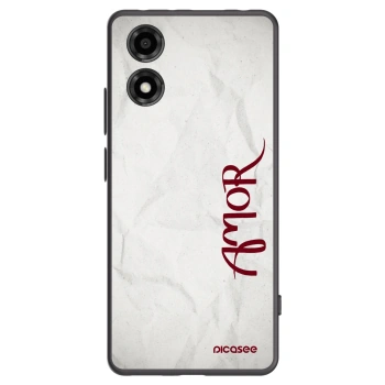 Picasee Μαύρη θήκη σιλικόνης για Motorola Moto E14 - Amor