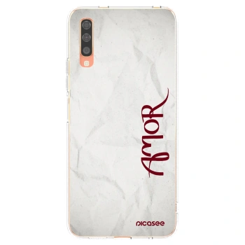 Picasee διαφανής θήκη σιλικόνης Samsung Galaxy A70 A705F - Amor