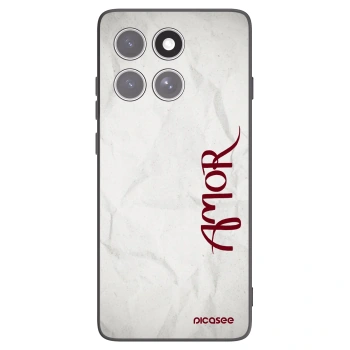 Picasee Μαύρη θήκη σιλικόνης για Motorola Edge 60 Pro - Amor