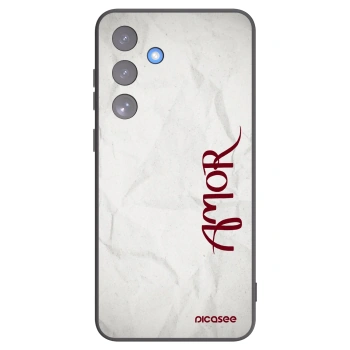 Picasee Μαύρη θήκη σιλικόνης για Samsung Galaxy S25 FE 5G - Amor
