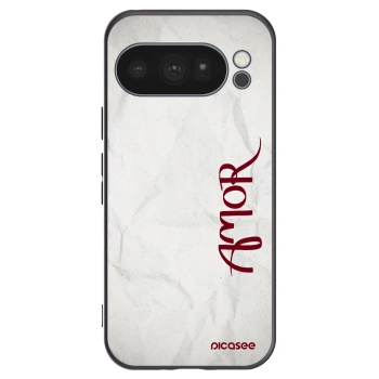 Picasee Μαύρη θήκη σιλικόνης για Google Pixel 10 Pro - Amor
