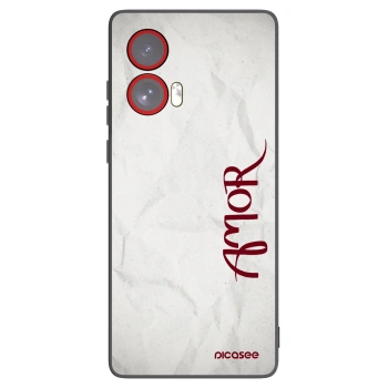 Picasee Μαύρη θήκη σιλικόνης για Motorola Edge 50 Fusion - Amor