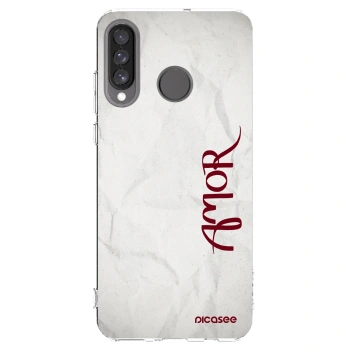 Picasee διαφανής θήκη σιλικόνης Huawei P30 Lite - Amor