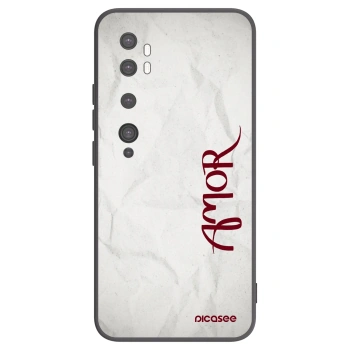 Picasee Μαύρη θήκη σιλικόνης για Xiaomi Mi Note 10 (Pro) - Amor