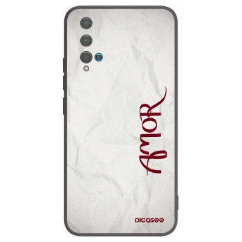 Picasee Μαύρη θήκη σιλικόνης για Huawei Nova 5T - Amor