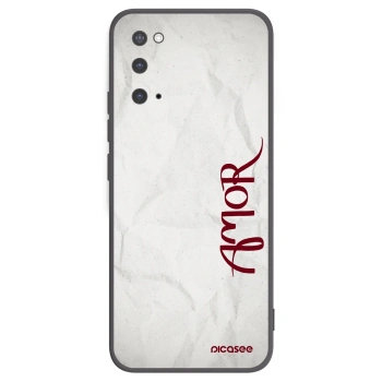 Picasee Μαύρη θήκη σιλικόνης για Samsung Galaxy S20 G980F - Amor