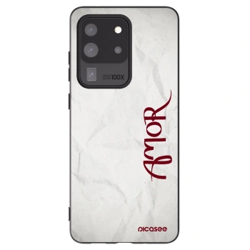 Picasee Μαύρη θήκη σιλικόνης για Samsung Galaxy S20 Ultra 5G G988F - Amor
