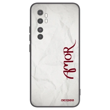 Picasee Μαύρη θήκη σιλικόνης για Xiaomi Mi Note 10 Lite - Amor