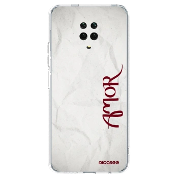 Picasee διαφανής θήκη σιλικόνης Xiaomi Redmi Note 9S - Amor