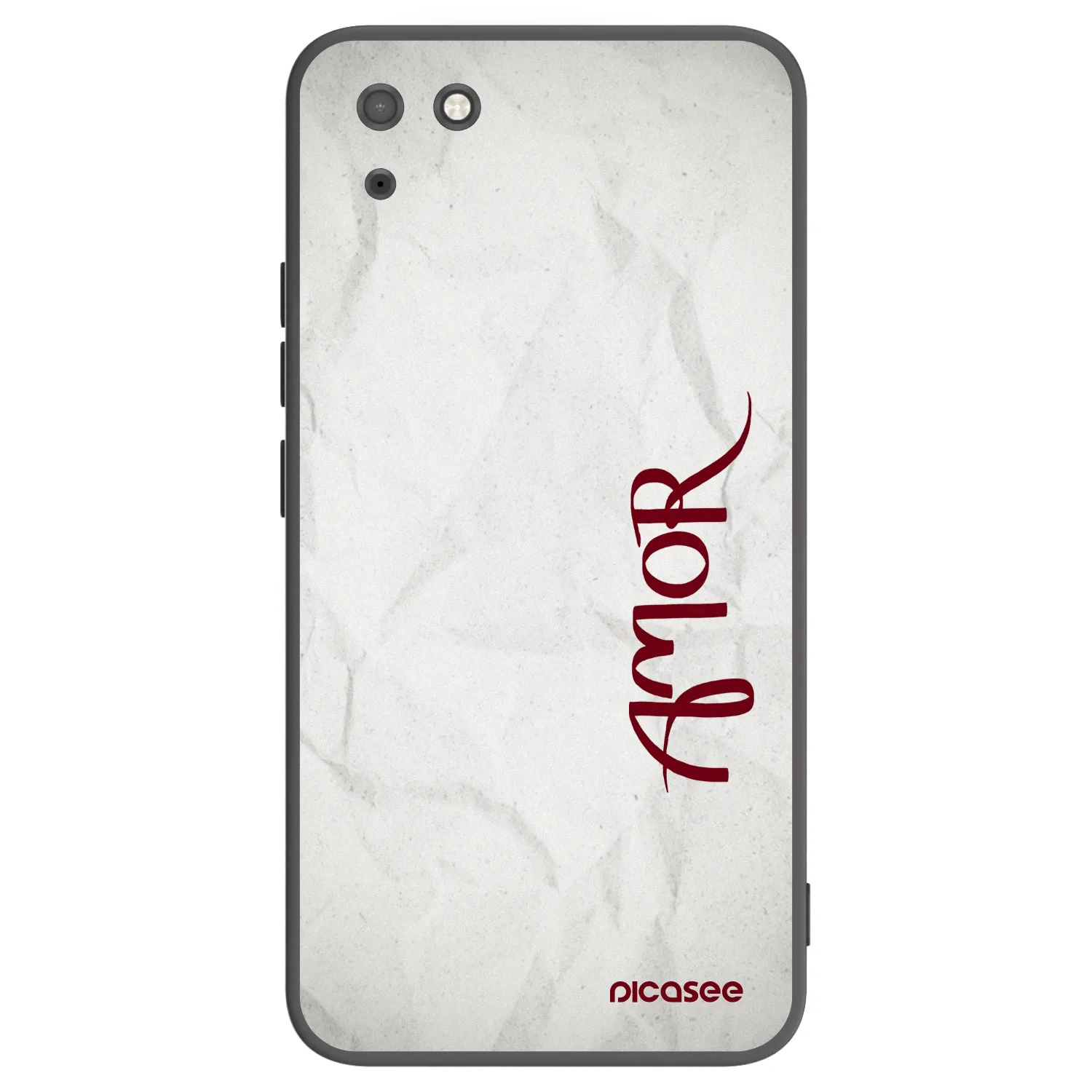 Picasee Μαύρη θήκη σιλικόνης για Huawei Y5P - Amor