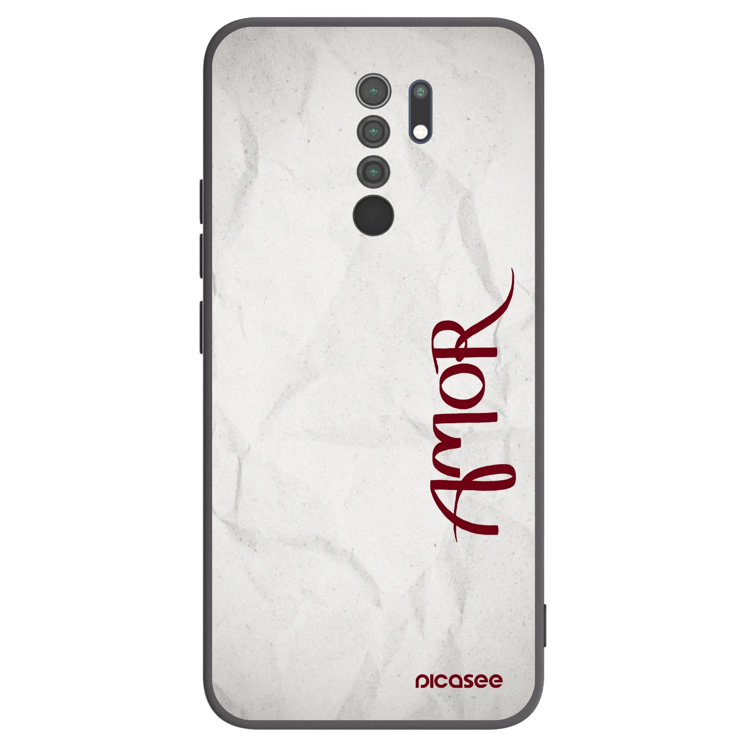 Picasee Μαύρη θήκη σιλικόνης για Xiaomi Redmi 9 - Amor