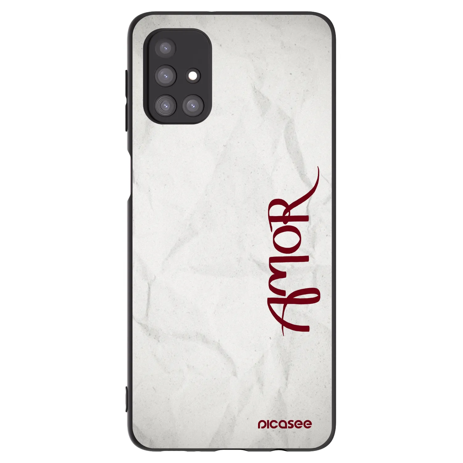 Picasee Μαύρη θήκη σιλικόνης για Samsung Galaxy M31s - Amor