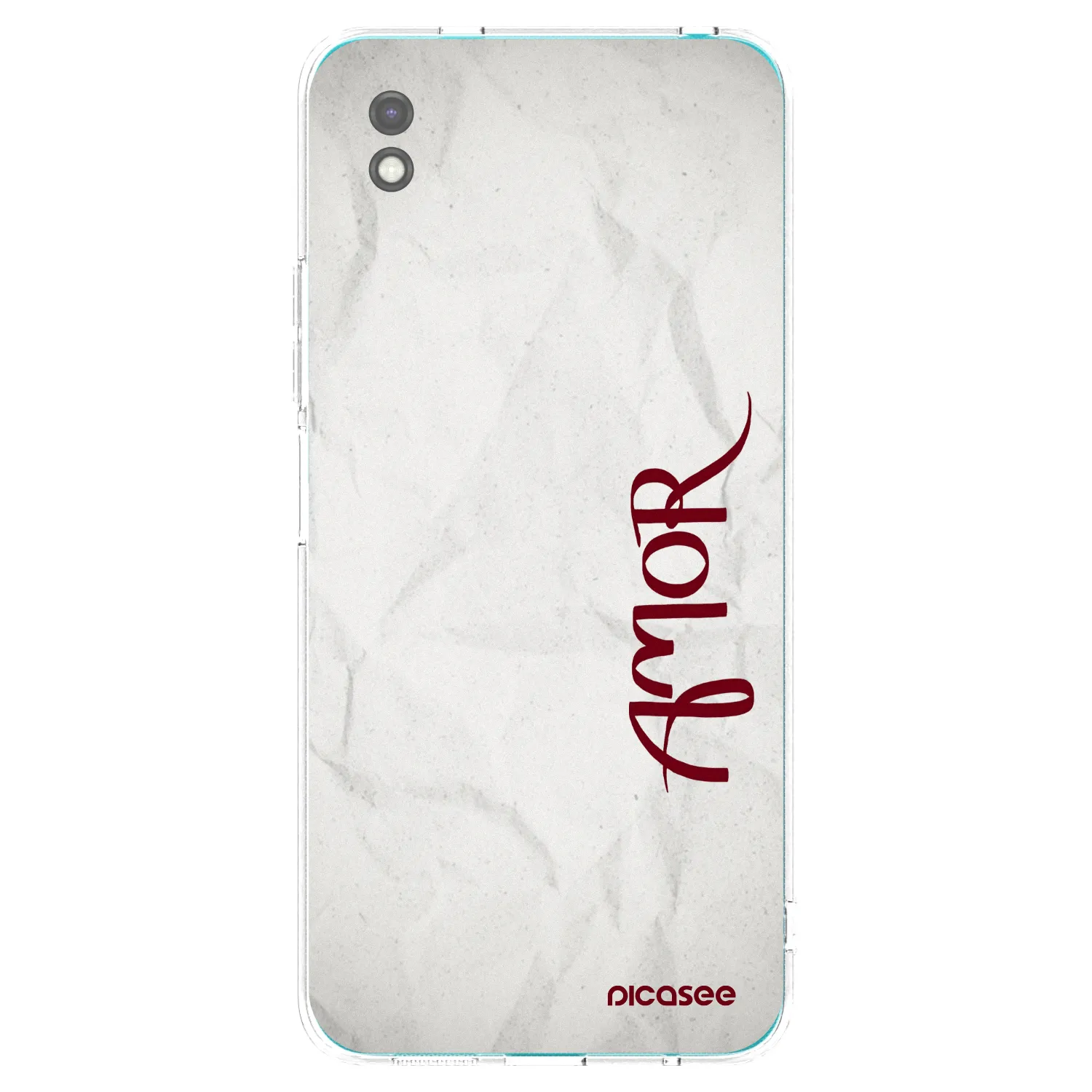 Picasee Μαύρη θήκη σιλικόνης για Xiaomi Redmi 9A - Amor