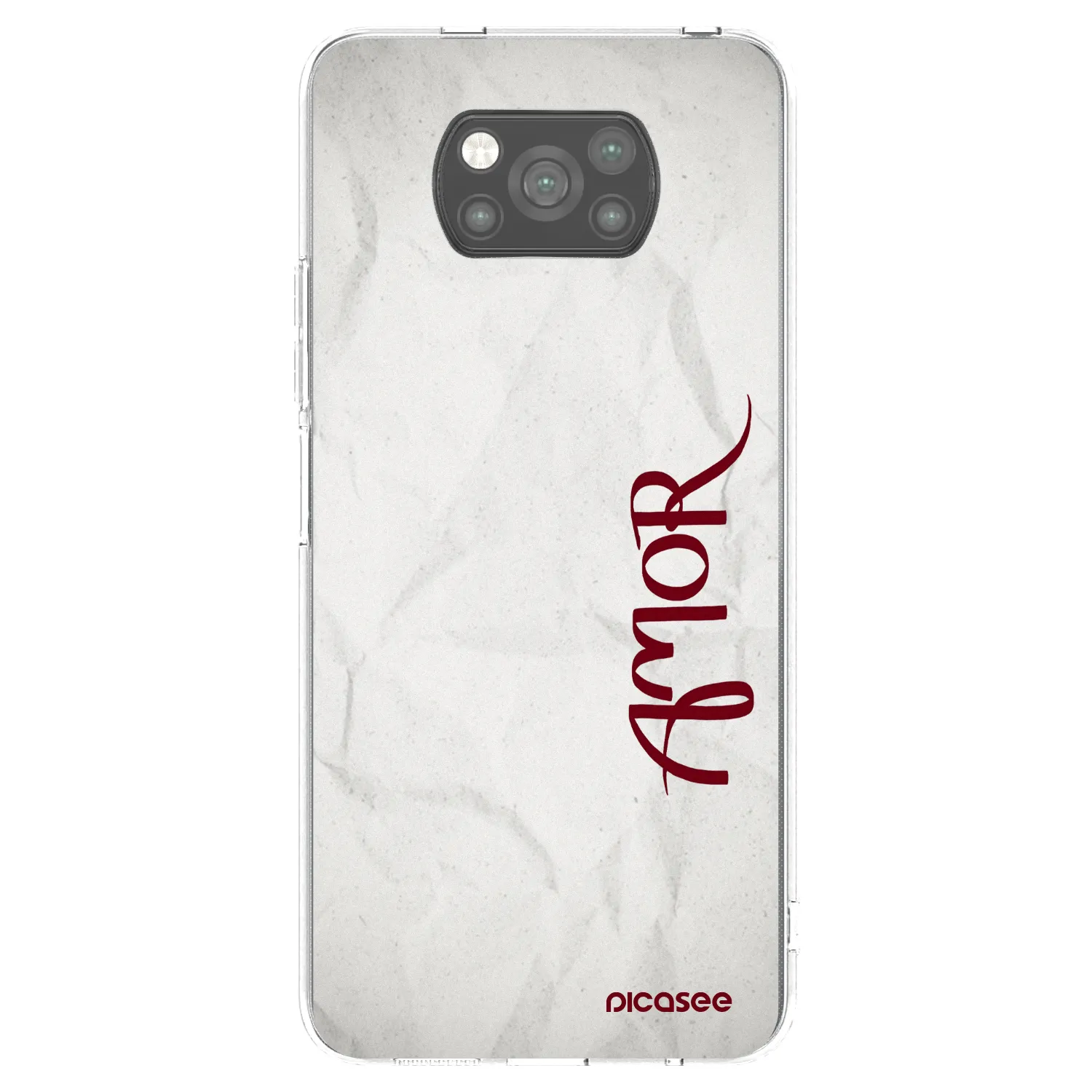Picasee Μαύρη θήκη σιλικόνης για Xiaomi Poco X3 - Amor
